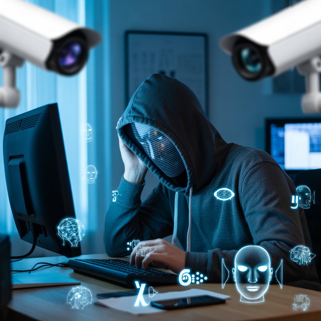 How to protect your online privacy in an AI-driven world – person using privacy tools